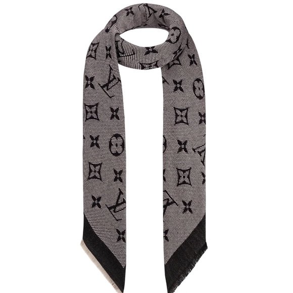 Louis Vuitton Neo Natté Black Monogram Shawl - Authentic - Picture 5 of 8
